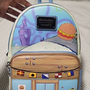 Loungefly Blue SpongeBob Krusty Krab Mini Backpack NEW